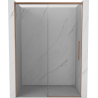 Mexen Rox Schiebetür Dusche 155 cm, transparent, gebürstetes Kupfer - 8C2-155-000-65-00