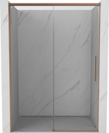 Mexen Rox Schiebetür-Duschkabine 160 cm, transparent, gebürstetes Kupfer - 8C2-160-000-65-00