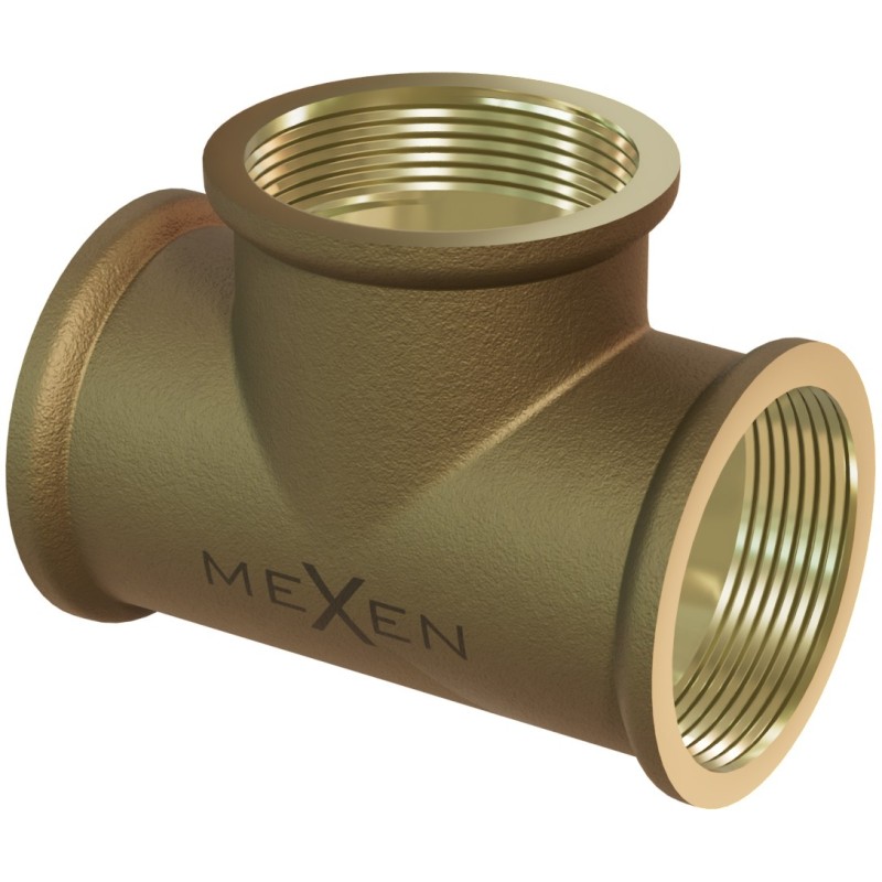 Mexen BRASS Messing-T-Stück 1 IG x 1 IG x 1 IG - W97403-101010