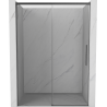 Mexen Rox Schiebetüren Dusche 155 cm, transparent, gebürstet Gun Gray - 8C2-155-000-66-00