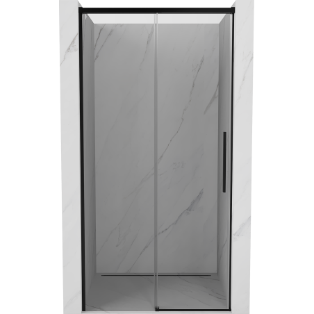 Mexen Rox Schiebetür Duschwand 125 cm, transparent, schwarz - 8C2-125-000-70-00