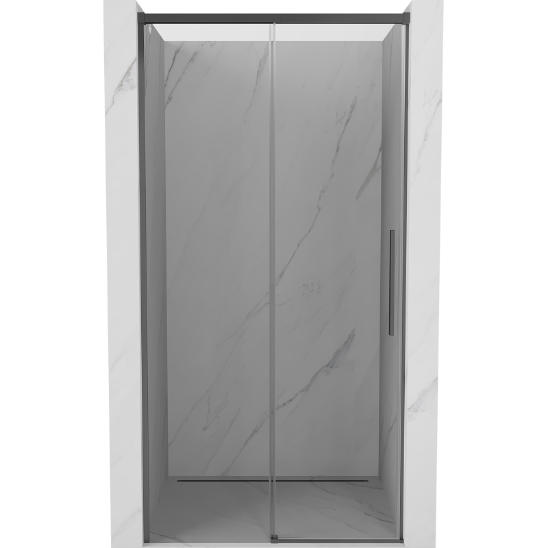 Mexen Rox Duschschiebetür 115 cm, transparent, Gun Metal - 8C2-115-000-95-00