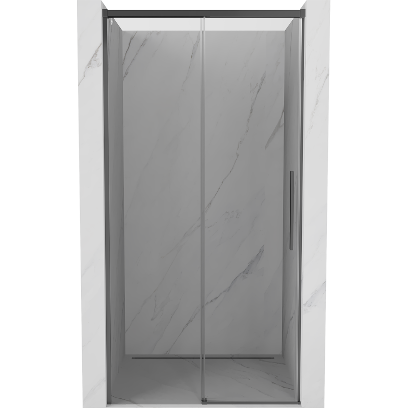 Mexen Rox Schiebetür 130 cm, transparent, Gun Metal - 8C2-130-000-95-00