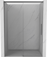 Mexen Rox Schiebetür-Duschkabine 145 cm, transparent, Gun Metal - 8C2-145-000-95-00