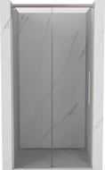Mexen Rox Schiebetür-Duschwand 125 cm, transparent, gebürsteter Nickel - 8C2-125-000-97-00