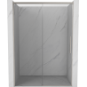 Mexen Rox Schiebetür Dusche 145 cm, transparent, gebürsteter Nickel - 8C2-145-000-97-00