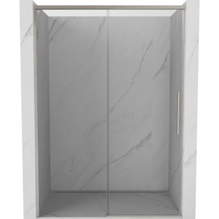 Mexen Rox Schiebetüren für Dusche 160 cm, transparent, gebürsteter Nickel - 8C2-160-000-97-00