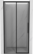 Mexen Rox Schiebetüren links 135 cm, schwarzer Rahmen, schwarz - 8C2-135-000-70-70-L