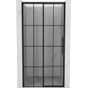 Mexen Rox Schiebetür Duschwand links 100 cm, schwarzes Gitter, schwarz - 8C2-100-000-70-77-L