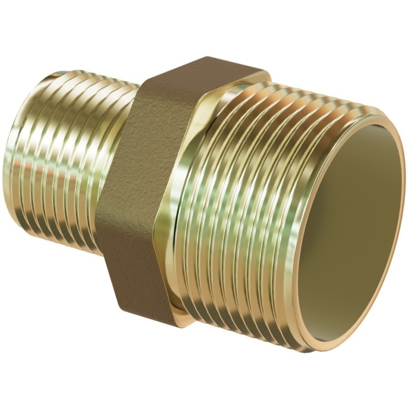 Mexen BRASS Messing-Reduziernippel 3/4 AG x 1/2 AG - W97405-3412