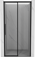 Mexen Rox Schiebetür Duschabtrennung rechts 125 cm, schwarzer Rahmen, schwarz - 8C2-125-000-70-70-P