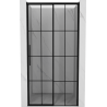 Mexen Rox Schiebetür für Dusche rechts 100 cm, schwarzes Gitter, schwarz - 8C2-100-000-70-77-P