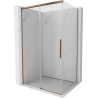 Mexen Rox 155 x 95 cm Schiebeduschkabine, transparent, Roségold - 8C2-155-095-60-00