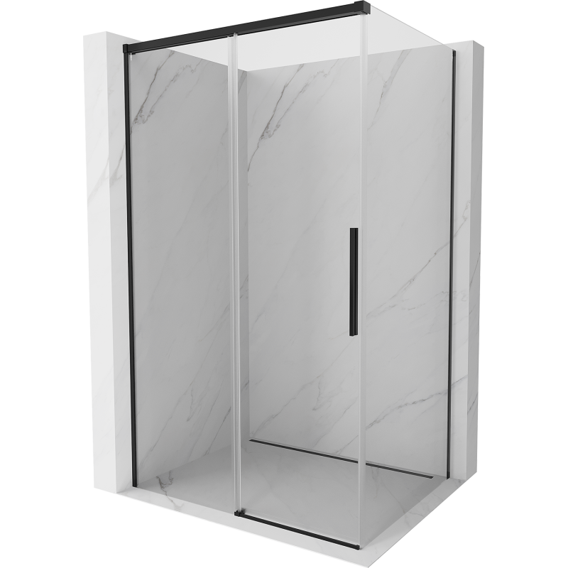 Mexen Rox Duschkabine zum Schieben 120 x 85 cm, transparent, schwarz - 8C2-120-085-70-00