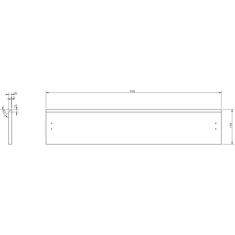 Mexen Orio Badezimmerschrank 100 cm mit Waschbecken Vela, 1 Schublade, Graphit matt/Weiß matt - 91A10-10023-1-BF66-W23M01