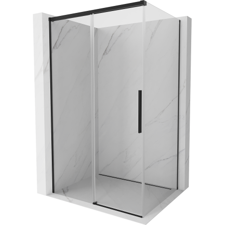 Mexen Rox Duschkabine Schiebetür 125 x 85 cm, transparent, schwarz - 8C2-125-085-70-00