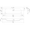 Mexen Orio Badezimmerschrank 140 cm mit Waschbecken Vela, 1 Schublade, weiß matt - 91A10-14023-1-BF01-W23M01