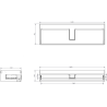 Mexen Orio Badezimmerschrank 140 cm mit Waschbecken Vela, 1 Schublade, schwarz matt - 91A10-14023-1-BF71-W23M71