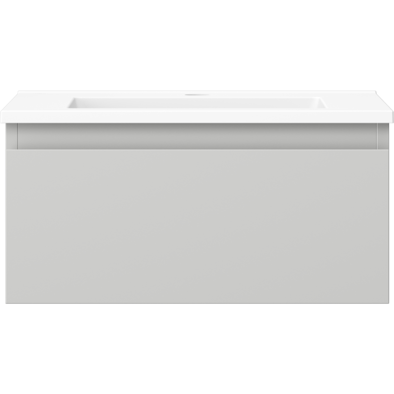 Mexen Orio 50 cm Badezimmerkommode mit Waschbecken Otis, 1 Schublade, grau matt/weiß matt - 91A10-05023-1-BF62-W18M01