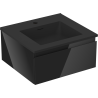 Mexen Orio Badezimmerschrank 50 cm mit Waschbecken Otis, 1 Schublade, schwarzer Glanz/schwarz matt - 91A10-05023-1-BF70-W18M71