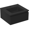 Mexen Orio Badezimmerschrank 50 cm mit Waschbecken Otis, 1 Schublade, schwarz matt - 91A10-05023-1-BF71-W18M71