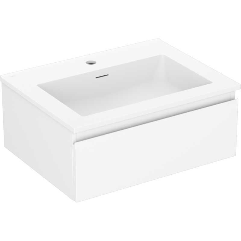 Mexen Orio Badezimmermöbel 60 cm mit Waschbecken Otis, 1 Schublade, weiß matt - 91A10-06023-1-BF01-W18M01