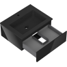 Mexen Orio Badezimmerschrank 60 cm mit Waschbecken Otis, 1 Schublade, schwarz glänzend/schwarz matt - 91A10-06023-1-BF70-W18M71