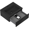 Mexen Orio Badezimmerschrank 60 cm mit Waschbecken Otis, 1 Schublade, schwarz matt - 91A10-06023-1-BF71-W18M71