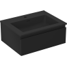 Mexen Orio Badezimmerschrank 60 cm mit Waschbecken Otis, 1 Schublade, schwarz matt - 91A10-06023-1-BF71-W18M71