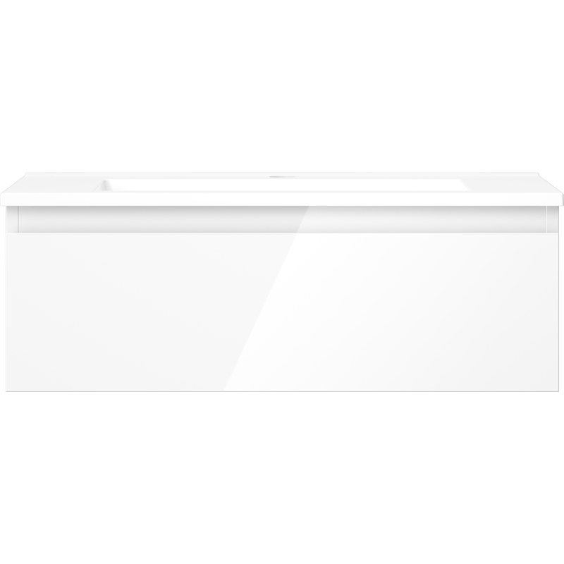 Mexen Orio Badezimmer-Schrank 70 cm mit Waschbecken Otis, 1 Schublade, Weiß Glanz - 91A10-07023-1-BF00-W18M00