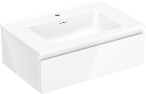 Mexen Orio Badezimmer-Schrank 70 cm mit Waschbecken Otis, 1 Schublade, Weiß Glanz - 91A10-07023-1-BF00-W18M00