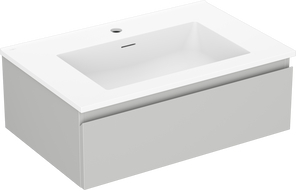 Mexen Orio 70 cm Badezimmerwaschtisch mit Waschbecken Otis, 1 Schublade, grau matt/weiß matt - 91A10-07023-1-BF62-W18M01