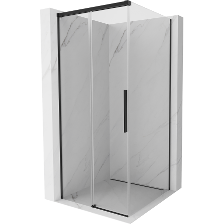 Mexen Rox Duschkabine Schiebetür 90 x 90 cm, transparent, schwarz - 8C2-090-090-70-00