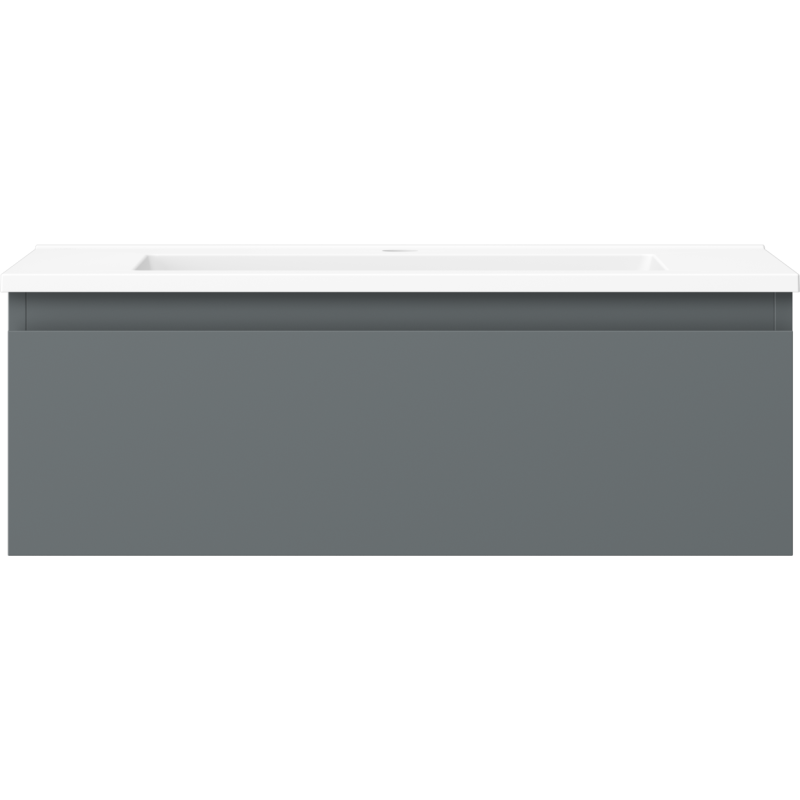 Mexen Orio Badezimmerschrank 70 cm mit Waschtisch Otis, 1 Schublade, Graphit matt/weiß matt - 91A10-07023-1-BF66-W18M01