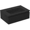 Mexen Orio Badezimmer-Schrank 70 cm mit Waschbecken Otis, 1 Schublade, Schwarz Matt - 91A10-07023-1-BF71-W18M71