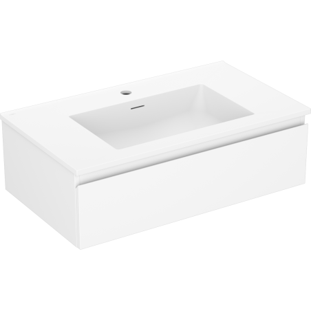 Mexen Orio Badezimmer-Unterschrank 80 cm mit Waschbecken Otis, 1 Schublade, weiß matt - 91A10-08023-1-BF01-W18M01