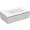 Mexen Orio Badezimmerschrank 80 cm mit Waschbecken Otis, 1 Schublade, grau matt/weiß matt - 91A10-08023-1-BF62-W18M01