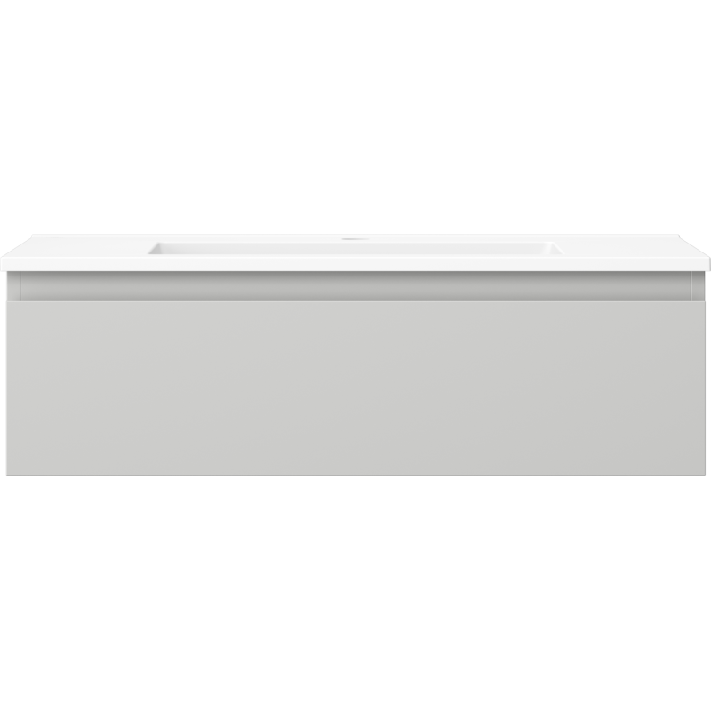 Mexen Orio Badezimmerschrank 80 cm mit Waschbecken Otis, 1 Schublade, grau matt/weiß matt - 91A10-08023-1-BF62-W18M01