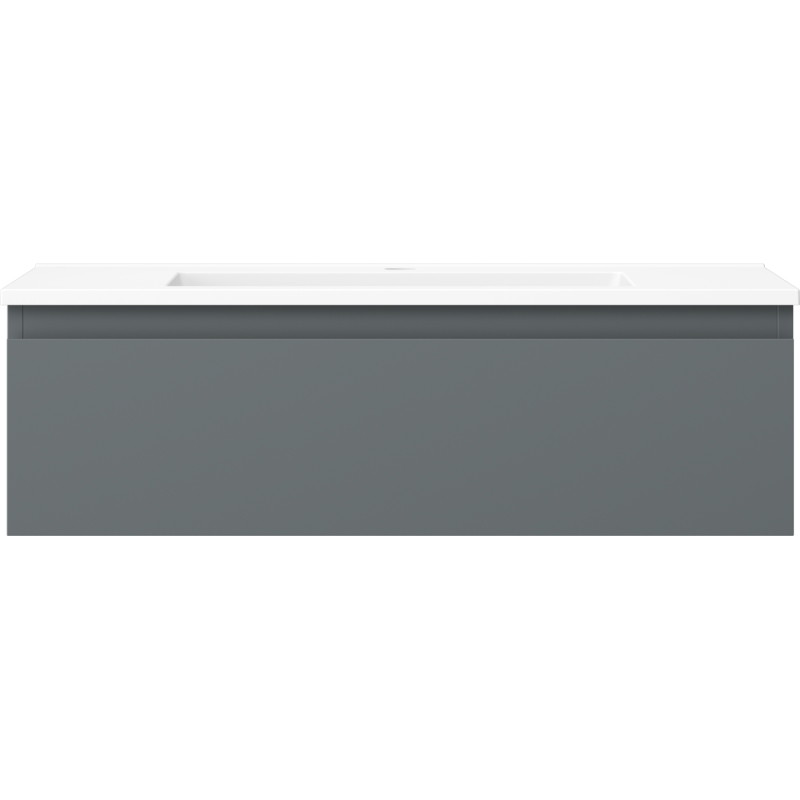 Mexen Orio Badezimmerschrank 80 cm mit Waschbecken Otis, 1 Schublade, Graphit matt/Weiß matt - 91A10-08023-1-BF66-W18M01