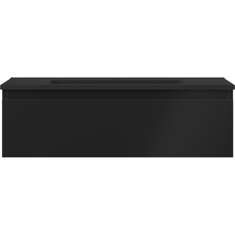 Mexen Orio Badezimmerschrank 80 cm mit Waschbecken Otis, 1 Schublade, schwarz matt - 91A10-08023-1-BF71-W18M71