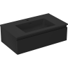 Mexen Orio Badezimmerschrank 80 cm mit Waschbecken Otis, 1 Schublade, schwarz matt - 91A10-08023-1-BF71-W18M71