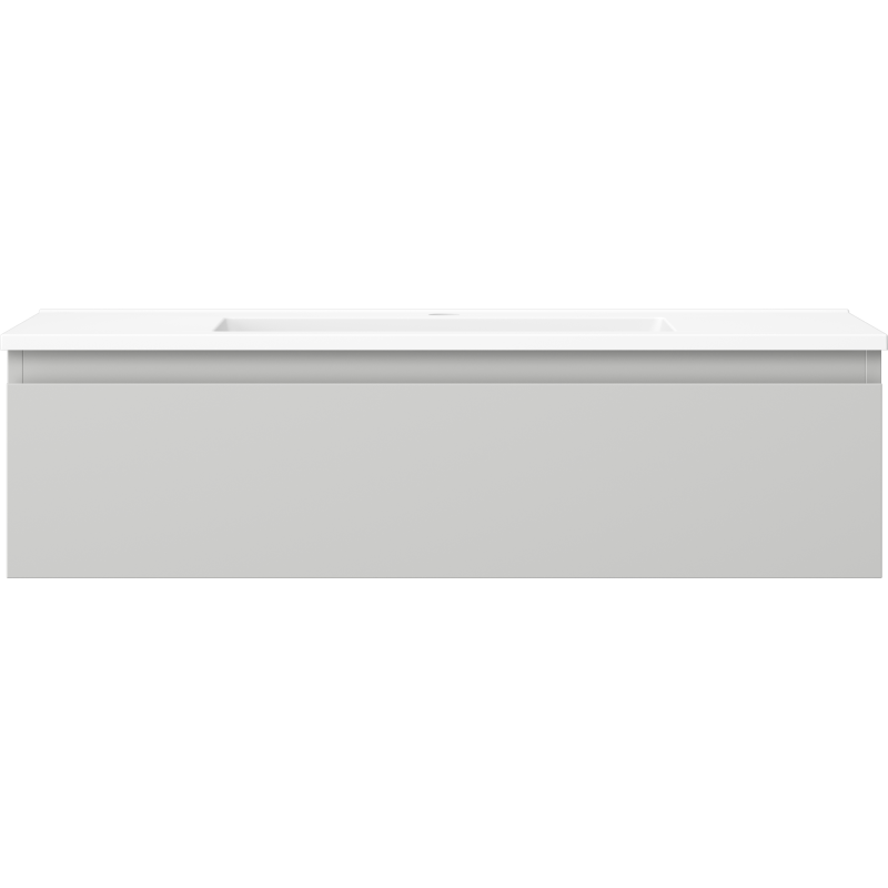 Mexen Orio Badezimmerschrank 90 cm mit Waschbecken Otis, 1 Schublade, grau matt/weiß matt - 91A10-09023-1-BF62-W18M01