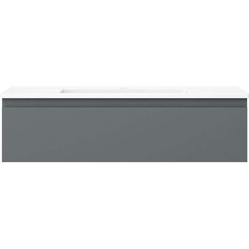 Mexen Orio Badezimmerschrank 90 cm mit Waschbecken Otis, 1 Schublade, Graphit matt/weiß matt - 91A10-09023-1-BF66-W18M01