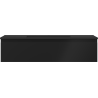 Mexen Orio Badezimmerschrank 100 cm mit Waschbecken Otis, 1 Schublade, schwarz matt - 91A10-10023-1-BF71-W18M71