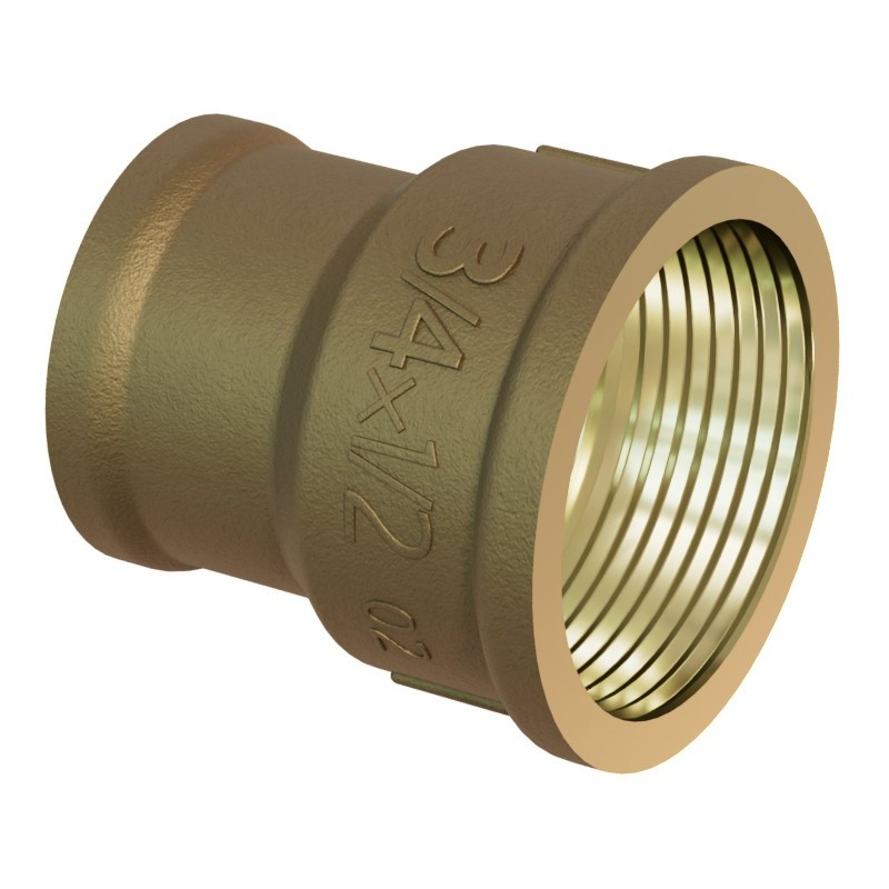 Mexen BRASS Messing-Reduktionsmuffe 2 IG x 3/4 IG - W97406-2034