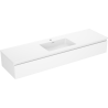 Mexen Orio Badezimmerschrank 160 cm mit Waschbecken Otis, 1 Schublade, weiß matt - 91A10-16023-1-BF01-W18M01
