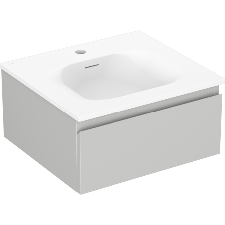 Mexen Orio Badezimmer-Schrank 50 cm mit Waschbecken Vela, 1 Schublade, grau matt/weiß matt - 91A10-05023-1-BF62-W23M01