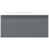 Mexen Orio Badezimmerschrank 50 cm mit Waschbecken Vela, 1 Schublade, Grafit matt/Weiß matt - 91A10-05023-1-BF66-W23M01