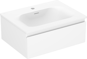 Mexen Orio Badezimmerschrank 60 cm mit Waschbecken Vela, 1 Schublade, weiß matt - 91A10-06023-1-BF01-W23M01