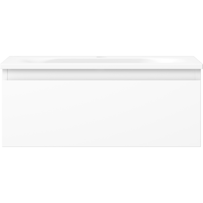 Mexen Orio Badezimmerschrank 60 cm mit Waschbecken Vela, 1 Schublade, weiß matt - 91A10-06023-1-BF01-W23M01